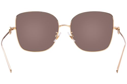 Tory Burch Sunglasses TY 6106 D 334373 Shiny Gold/Dark Brown Polyamide Standar, 60/16/1454