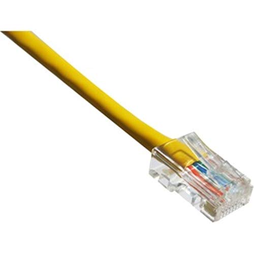 Câble de réseau Cat5e U/UTP 350MHz jaune à double connecteur RJ-45