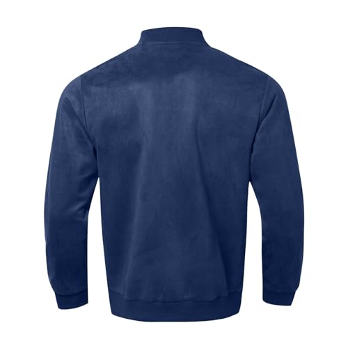 Chaqueta de piloto en ante premium con cuello alto para hombre selecto 4