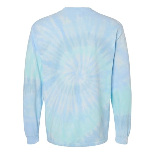 Colortone Mens Tie-Dyed Long Sleeve T-Shirt, 2XL, Lagoon-02