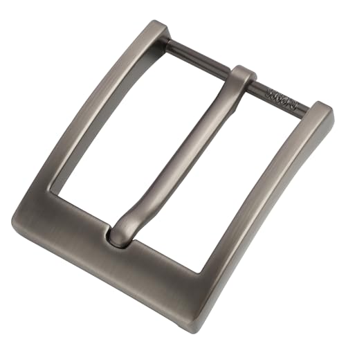 Hebilla de cinturón para hombre, hebilla de cinturón de metal de 40 mm de cabeza de cierre de clic, reemplazo cuadrado de diente único de 1,57 pulgadas para hombres y accesorios, plateado., Talla