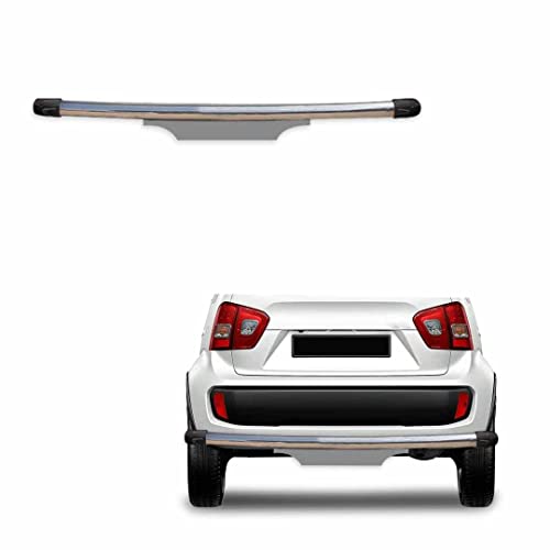 Image of Stainless Steel High Gloss Safety Rear Bumper Protector Sutaible for Maruti Suzuki Ignis
