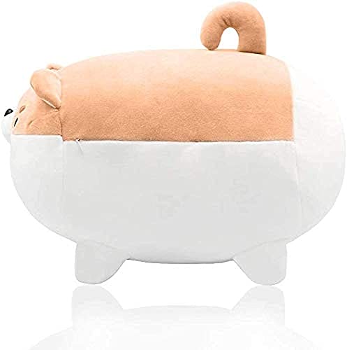Image of Skin Friendly Ultra Soft Cute Toy Stuffed Shiba Inu Dog Toy for Girlfriend, Baby Boy Girl, Toddlers, Kids Childrens, Gift - (Peach and White), (12 Inch)