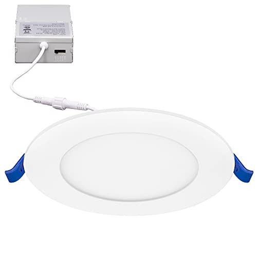 Maxxima 4 in. 5 CCT Ultra Thin Recessed LED Downlight - 5 Color Temperature Selectable...