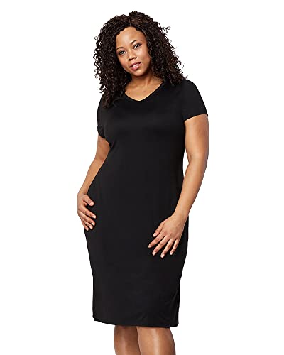 32 DEGREEES Women's Cool T-Shirt Dress | Moisture Wicking | Ultra-Soft |  Anti - Odor | Side Slits, Black, X-Small at Amazon Women's Clothing store