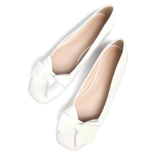 Image of Dear Time Women's Flats Shoes Bowknot Dressy Ballets Loafers Wedding Business Casual Walking Shoes