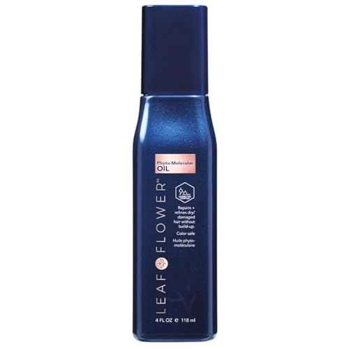 Leaf & Flower Phyto-Molecular Oil Repairs and Refines Dry Damaged Hair Color Safe 4 FL OZ