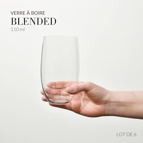 Krosno Verre à Eau Jus Long-Drink | Lot de 6 | 510 ML | Collection Blended | Parfait la Maison, Les Restaurants, Les Fêtes | Lavable au Lave-vaisselle – Image 4