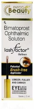 Entod Beauly London Bimatoprost Ophthalmic Solution with Brush-Free Applicator | Lash Factor Formula | 2ml