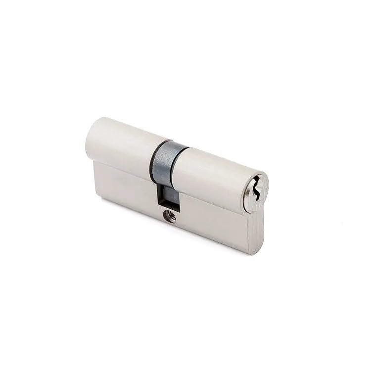 Nationwide Fire Specialist Euro Cylinder Lock (70mm) - Satin Nickel Euro Door Barrel Lock, White