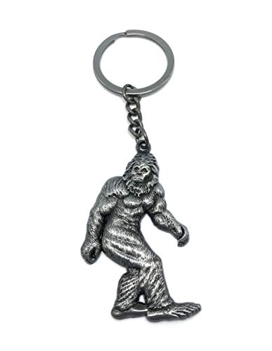 Sonoran Souvenirs Metal Bigfoot Keychain - Bigfoot Gifts - Pewter Sasquatch Key Chain - Unique Cryptid, Yeti, Sasquatch Gifts for Hunting/Outdoor Enthusiasts and Hikers/Pin Collectors