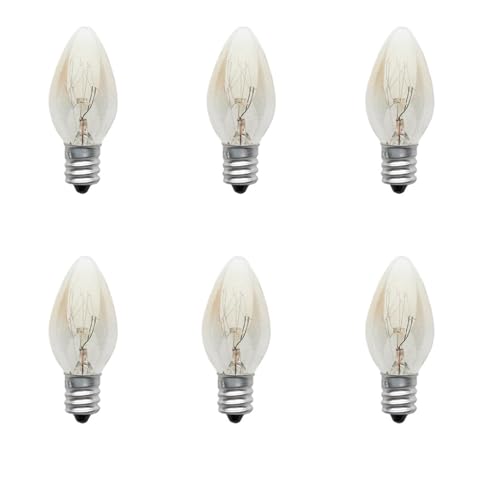 galeyyu Ampoule E12, Ampoule Lampe De Sel E12 Petit À Vis, Ampoule De Lampe De Nuit À Incandescence En Tungstène, 220-240V 10W C7 Pointe Ampoule, Lampe Sel...