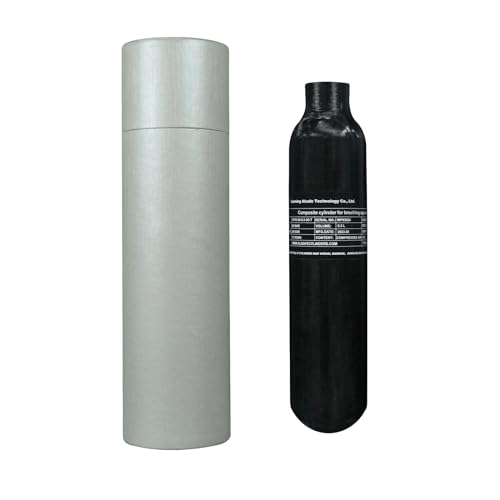 TUXING 4500Psi Pcp Air Tank 0.3L 18Cu in 300cc Carbon Fiber HPA Tank,Gas Cylinder,Paintball Hunting for PCP Air Rifle Gun Daystate and FX Thread M18 * 1.5 (Carbon Fiber)