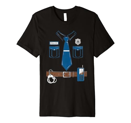 Police Outfit Cop Uniform Officer Law Enforcement Costume Premium T-Shirt