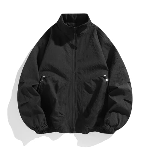 Men's Lightweight Jackets Casual Windbreaker Utility Shirt Jacket Coat