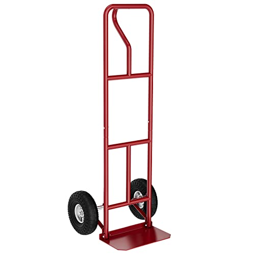 Safstar P Handle Hand Truck, High Back Sack Barrow with 10
