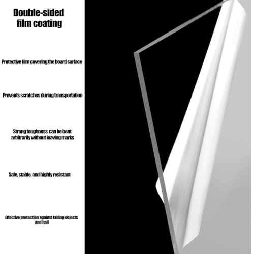 Plaque polycarbonate 2mm transparente pour serre et abri de jardin | Panneau 0.6x4m - 8