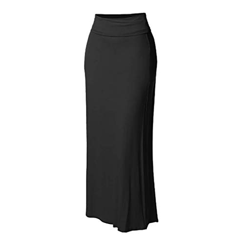 Figurbetont Rock Damen Lang Bleistiftrock Curvy Wickelrock Damen A-Linie Hüftrock Winterrock Damen Warm Freizeitrock Damen Lang Herbst Skirts for...