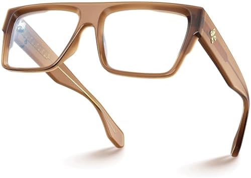 VISOONE Square TR90 Non-Prescription UV400 Anti-Glare Computer Glasses