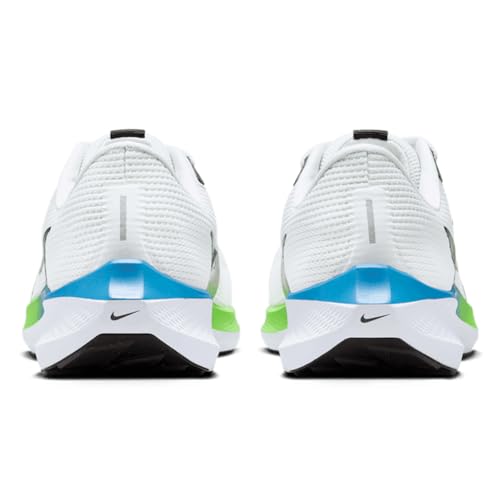 Nike Pegasus 40 Men's Road Running Shoes (Extra Wide) (DV7480-006, Platinum Tint/White/Green Strike/Black) Size 113
