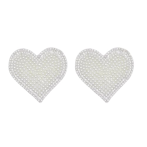 Image of ZGMYC Sparkly Rhinestones Metal Chain Nipple Cover with Tassel, Reusable Adhesive Pasties Sexy Bra Body Chain