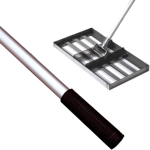 Leveling Tool 4FT Stainless Steel Flat Sand Crusher Tool Soil & Grass Leveler For Gardens, Backyards & Golf Lawns (A )