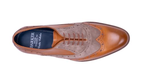 Image of BARKER Abingdon Men's Handmade Leather Brogue Oxford Dress Shoes Timeless Elegance & Superior Craftsmanship