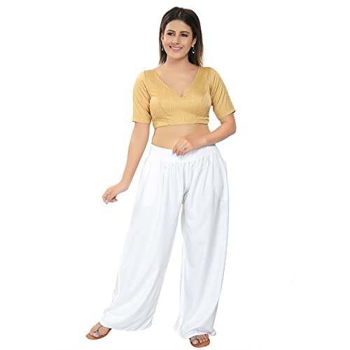 Image of Vamas Women's Silk Padded Self Design Half Sleeve Readymade Saree Blouse (VFJ-140)