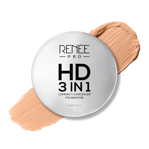 RENEE PRO HD 3 In 1 Compact,Concealer, Foundation - Crème, SPF 20...