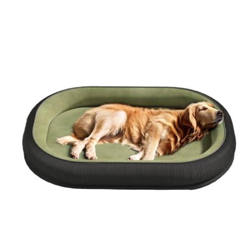 Diexgiy ペットランベッド 厚手で暖かい 大型犬用 四季対応 ペットベッド 取り外し・洗濯可能 冬用 犬用ベッド グリーンまたはグレー + ブランケット付き (A,XXL)