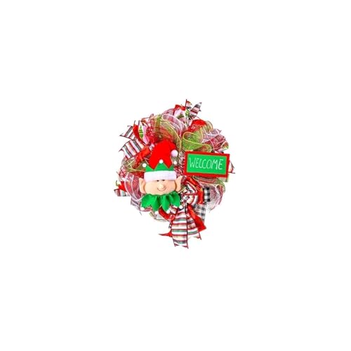 Couronne de décorations de Noël x2 : fixez facilement votre décor hivernal dehors