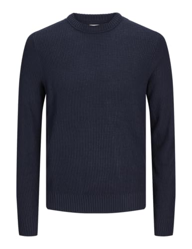 Pull en tricot col rond JACK & JONES homme XXL bleu marine vêtement hiver chaud