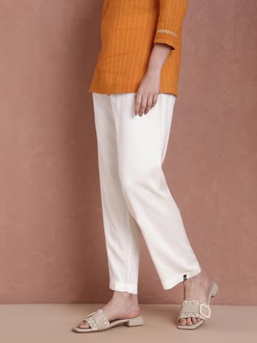 Image of TWIN BIRDS Women Viscose Kurti Pants | Straight Fit Ethnic Daily Trousers