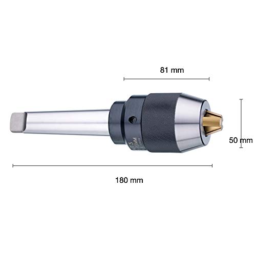 Chum Power 1/64"-1/2" Special Heavy Duty Keyless Drill Chuck With Integrated Shank, Mt3 Shank, Titanium Jaws #TOP1