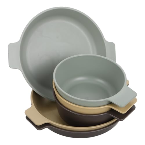 Abaodam 1Set Portable Outdoor Dinnerware Set Unbreakable Plastic Plates and Bowls Lightweight and Sturdy Camping Dishes for Picnics and Outdoor Dining Easy to Clean