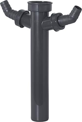 Cornat Rezyklat Verstellrohr - 1 1/2 Zoll x 40 mm - 250 mm Länge - Mit zwei Geräteanschlüssen - Hergestellt aus recycelten Kunststoffen - Made in Germany Qualität / Siphon-Tauchrohr / T356204R