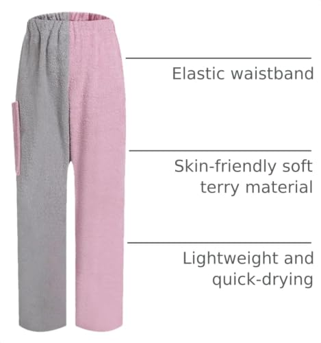 Image of Cotton Terry Towel Pants, Towel Pants for Swimmers, Resort Wear, Beach Coverup, Swim Wear
