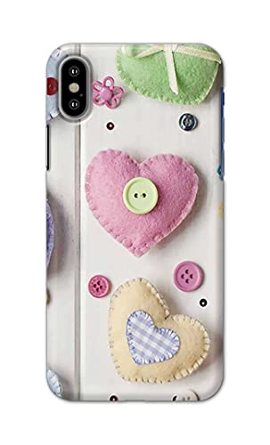 Image of PRINTFIDAA Heart Shape Hard Back Cover for Apple iPhone X /iPhone 10 / iPhone Ten /iPhone Xs Back Cover -(P6) KAT1010
