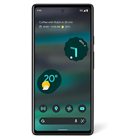 Google Pixel 6a - Unlocked Android 5G Smartphone with 12 megapixel camera and 24-hour battery - Sage Cover