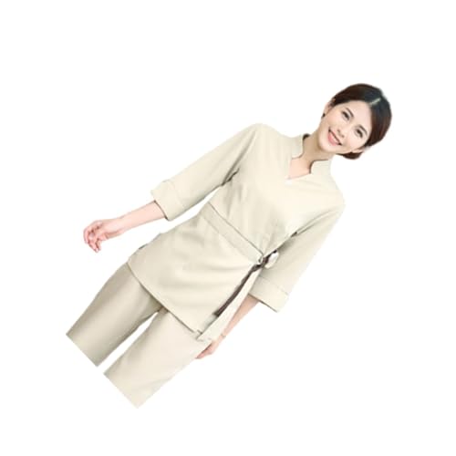 Salon de beauté spa tenue coton pour travailler tout l'été Abaodam