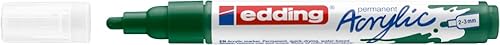 Miniatura 2 de edding 5100 marcador acrílico mediano - verde - 1 marcador de pintura acrílica impermeable - punta redonda 0.079-0.118 in - bolígrafo de pintura