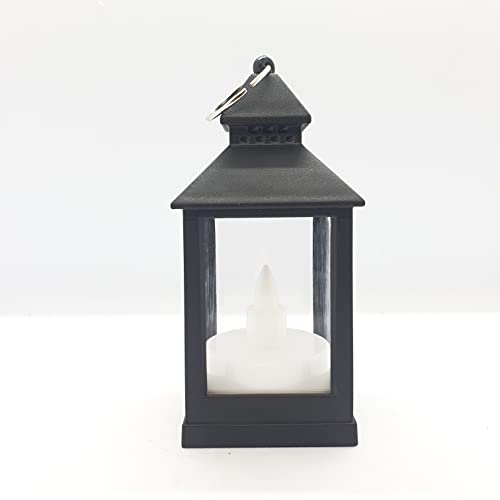 Image of SATYAM KRAFT 2 Pcs Small Antique LED Lantern Hurricane Candle Lamp - Flameless & Smokeless Acrylic Light for Home Decor, Wedding, Valentine Decorations, Living Room, Table Centerpiece (9.5 x 4.5 cm)