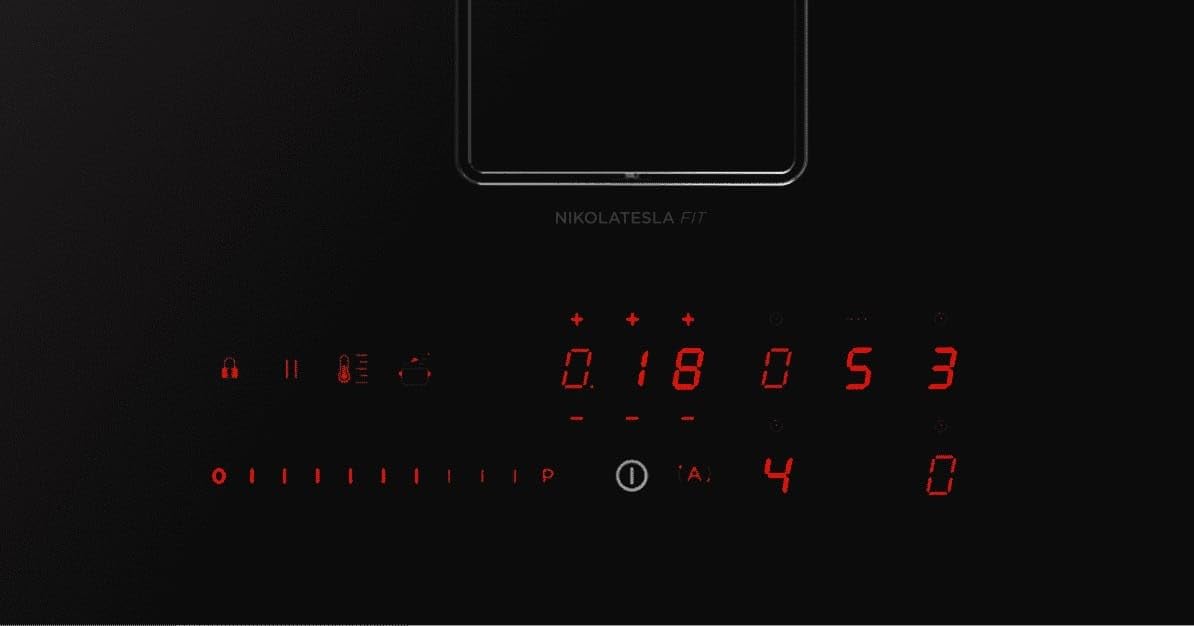Elica PRF0202499, Placa de inducción con campana extractora integrada NIKOLATESLA FIT XL RAW BR/A/83, Black