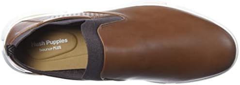 Hush Puppies Men's Bennet PT Slipon Sneaker, Cognac Leather, 9 W US | Image 4