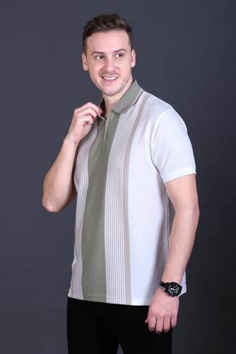 Image of GODFREY Half Cotton Polo T Shirt for Man with Pocket - Regular Fit Mens Collar Tshirt