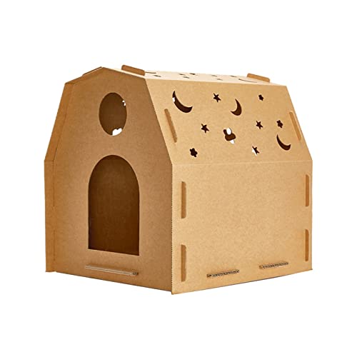 ペットベッド 猫爪とぎ板段ボール休日猫ハウス猫ベッド屋内猫猫爪とぎおもちゃ ベッド・ソファ(41x40x37.5cm)
