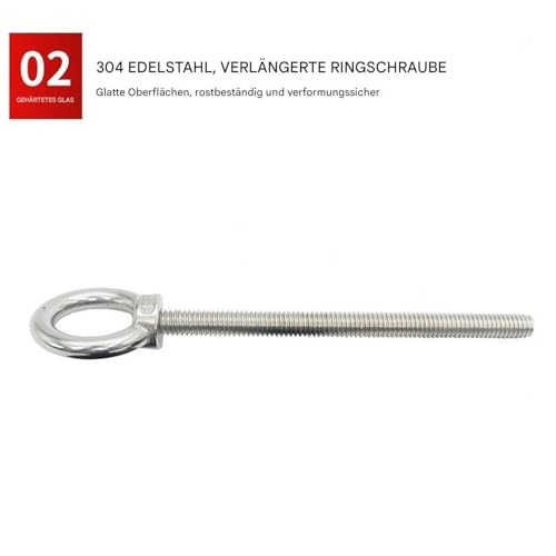 Boulons à œillets robustes acier inoxydable écrou carré fixation mécanique support squat - 6
