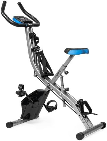 Lifepro Foldable Upright Exercise Bike with Pulse Sensors, Adjustable Magnetic Resistance – Portable Indoor Stationary Bike Exercise Machine for Home Gym – Fitness Equipment for Women, Men, Seniors