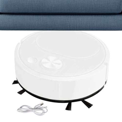Xijobido Robot Aspirador Automático - Fuerte Succión para Pelo de Mascotas,Dispositivo De Limpieza para Cocina Apartamento Dormitorio Hotel Restaurante