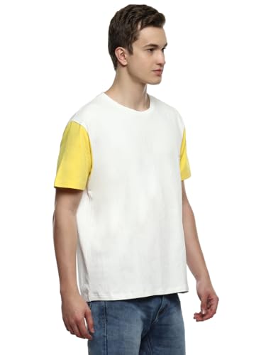 Image of Sunset Men's Boxy Fit Crew Neck Color Block Casual T-Shirt